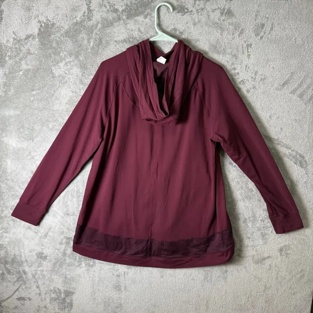 Lululemon Starting‎ Place Hoodie Garnet Red Purple 10 Athleisure Kangaroo Pocket